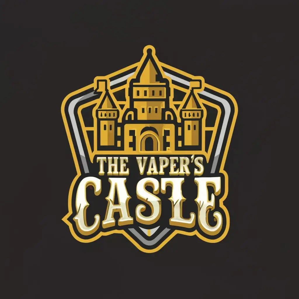 a logo design,with the text "The Vapers Castle", main symbol:vape,Moderate,be used in Retail industry,clear background