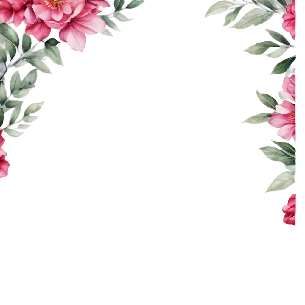 Exquisite-PNG-Border-Flower-Elevating-Digital-Designs-with-HighQuality-Floral-Elements