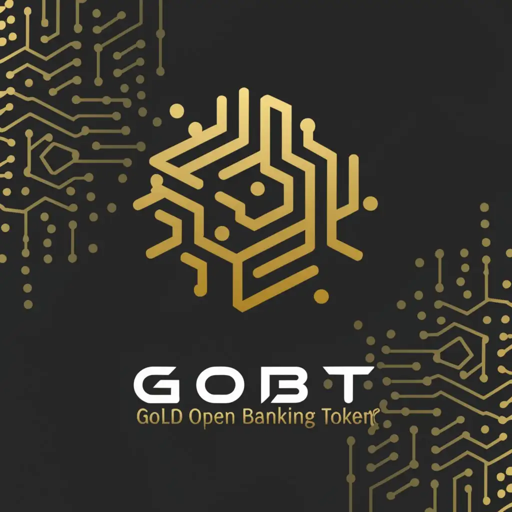 a logo design,with the text "GOBT", main symbol:GOBT (Gold Open Banking Token) revolutionizes gold investment by enabling fractional ownership through blockchain technology.  This unlocks gold for a wider audience, increases liquidity, and streamlines transactions. GOBT targets both individual and institutional investors, as well as facilitating cross-border gold payments.  With a focus on the Middle East's booming fintech market and Switzerland Banking System opportunity, GOBT has the potential to transform how gold is owned, traded, and utilized.,Moderate,be used in Religious industry,clear background