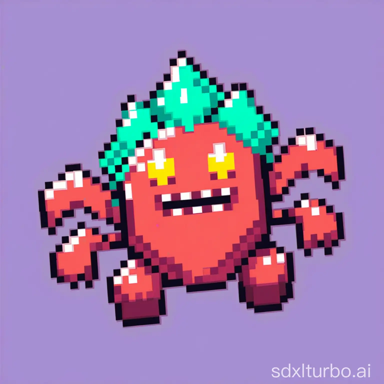 Colorful-Pixel-Monster-in-Enchanted-Forest