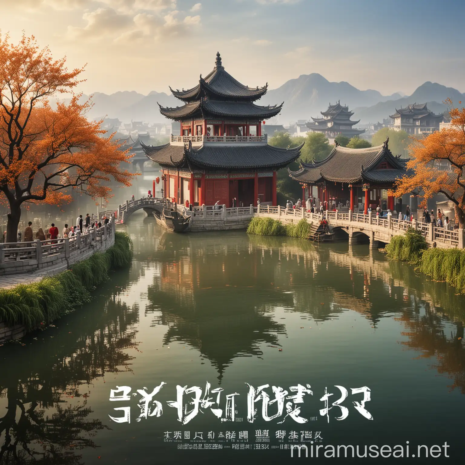 生成扬州的旅游形象宣传海报
