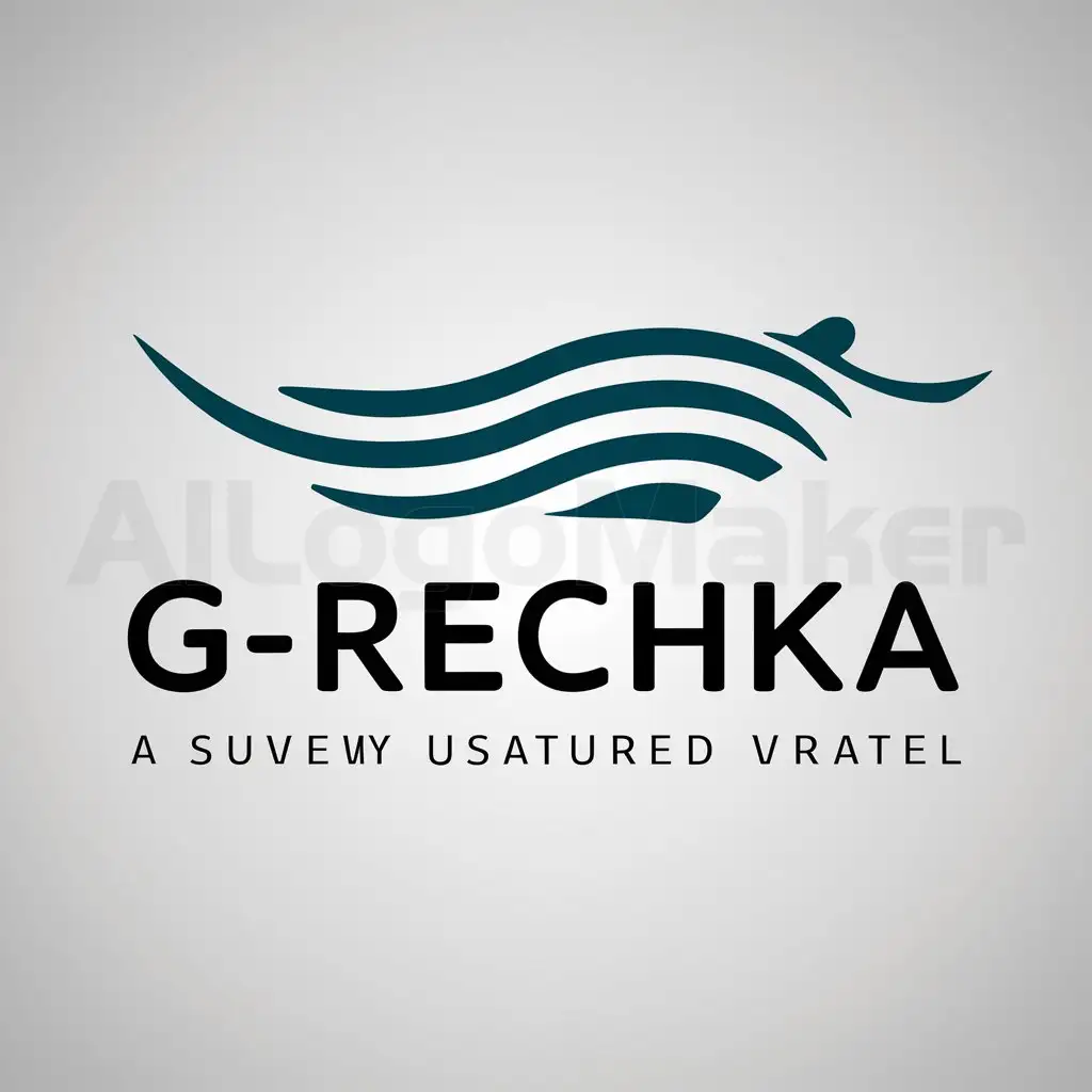a logo design,with the text "G-Rechka", main symbol:River, 
,complex,be used in Travel industry,clear background