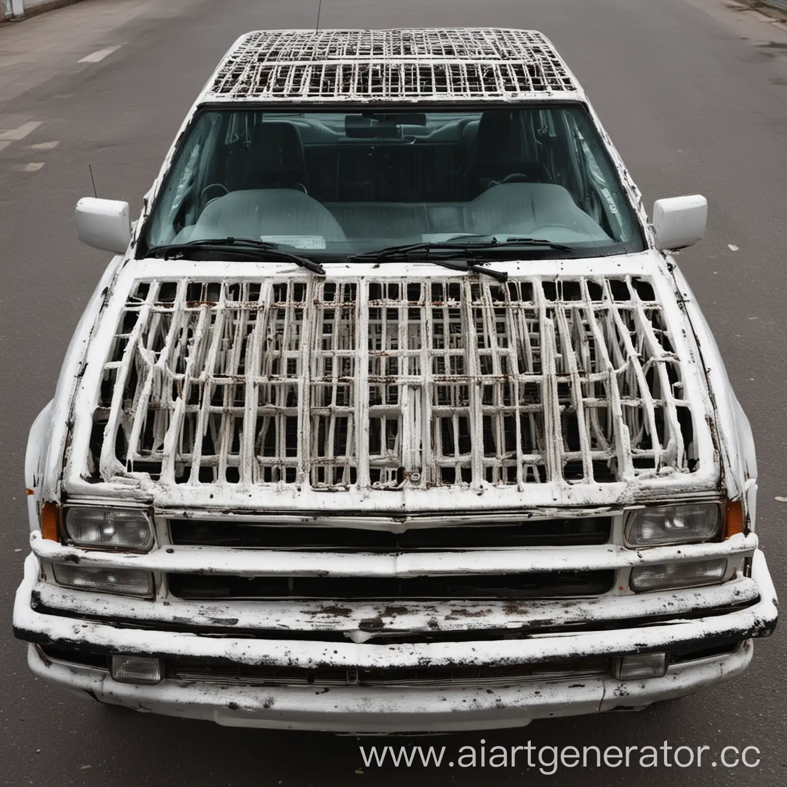 Closed-Grating-Whole-Body-Car-Image-Front-View