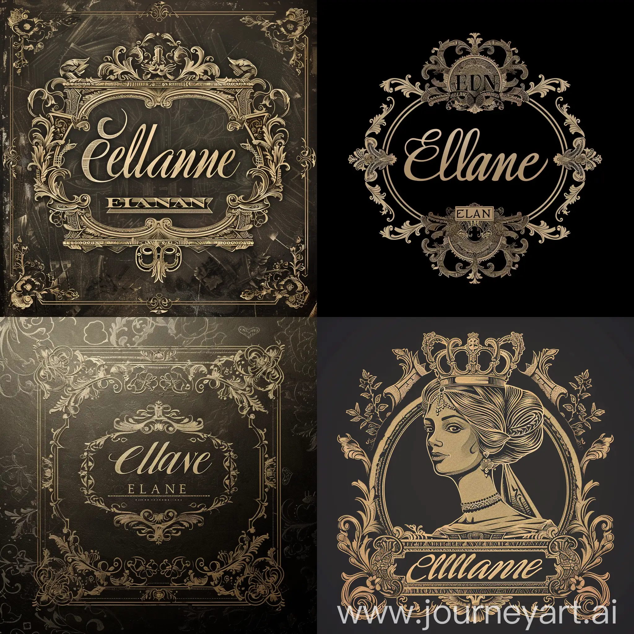 make a elegant old money style logo for a clothing brand name "Elayne"