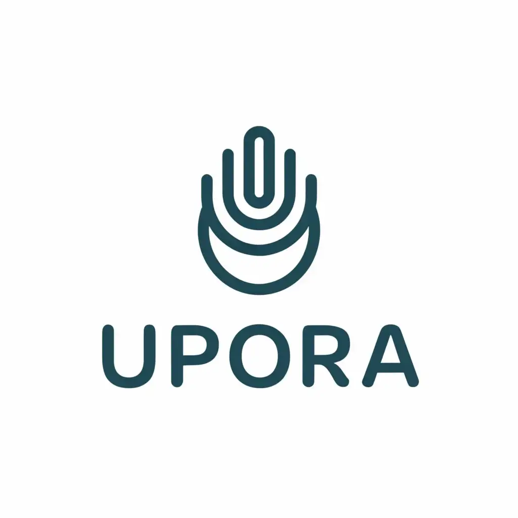 a logo design,with the text "Upora", main symbol:Microphone,Moderate,be used in Education industry,clear background