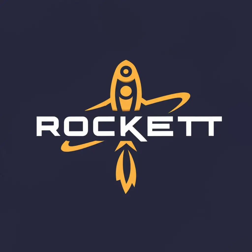 a logo design,with the text "Rocket", main symbol:rocket,Minimalistic,be used in Clothing industry,clear background