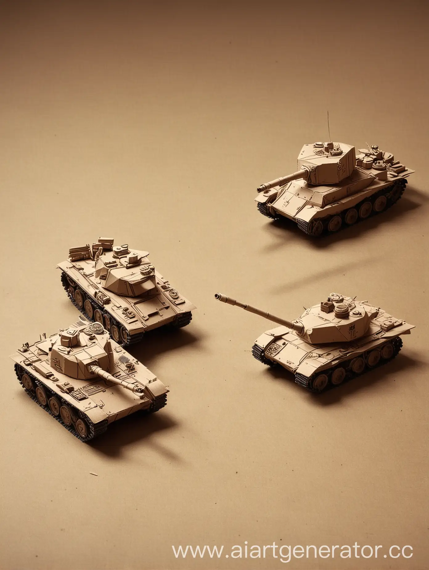 Intense-Paper-War-Tank-Battle-Illustration