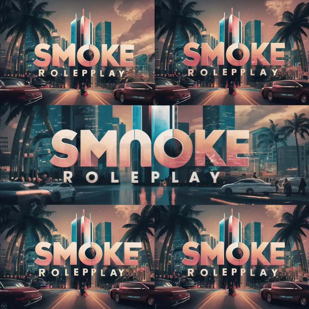 LOGO-Design-For-Smoke-RolePlay-Animated-Downtown-Tropical-City-Theme-with-Clear-Background