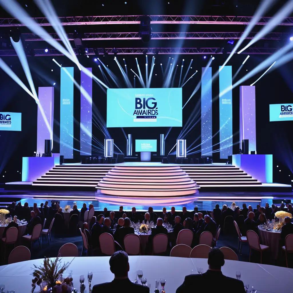 Grand Awards Ceremony Stage with Spectacular Lighting Display