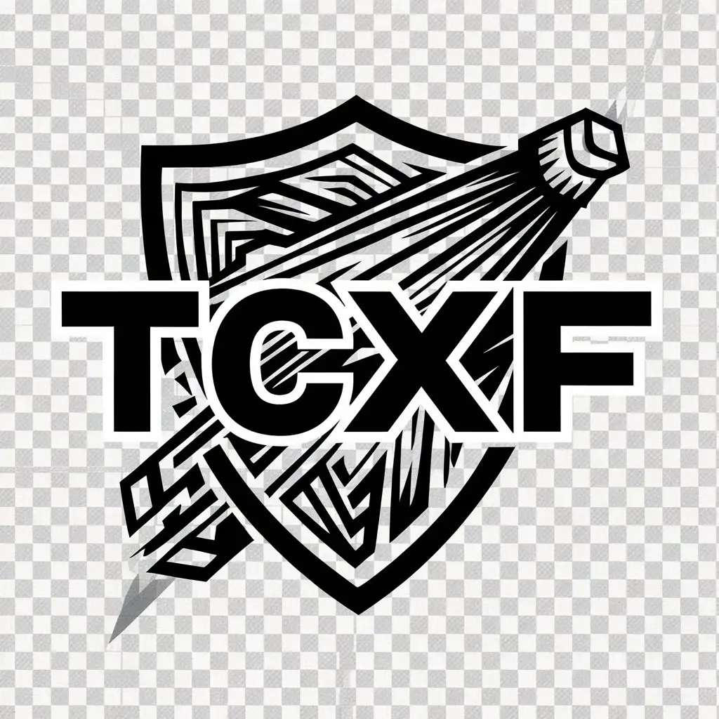 a logo design,with the text "TCXF", main symbol:shield,complex,clear background