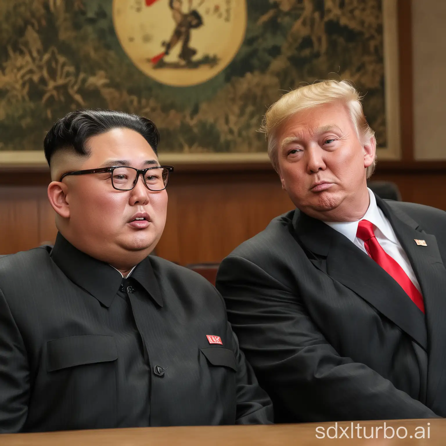 donald trump and north korean dictator kim jong un, DSLR 50mm, f/8