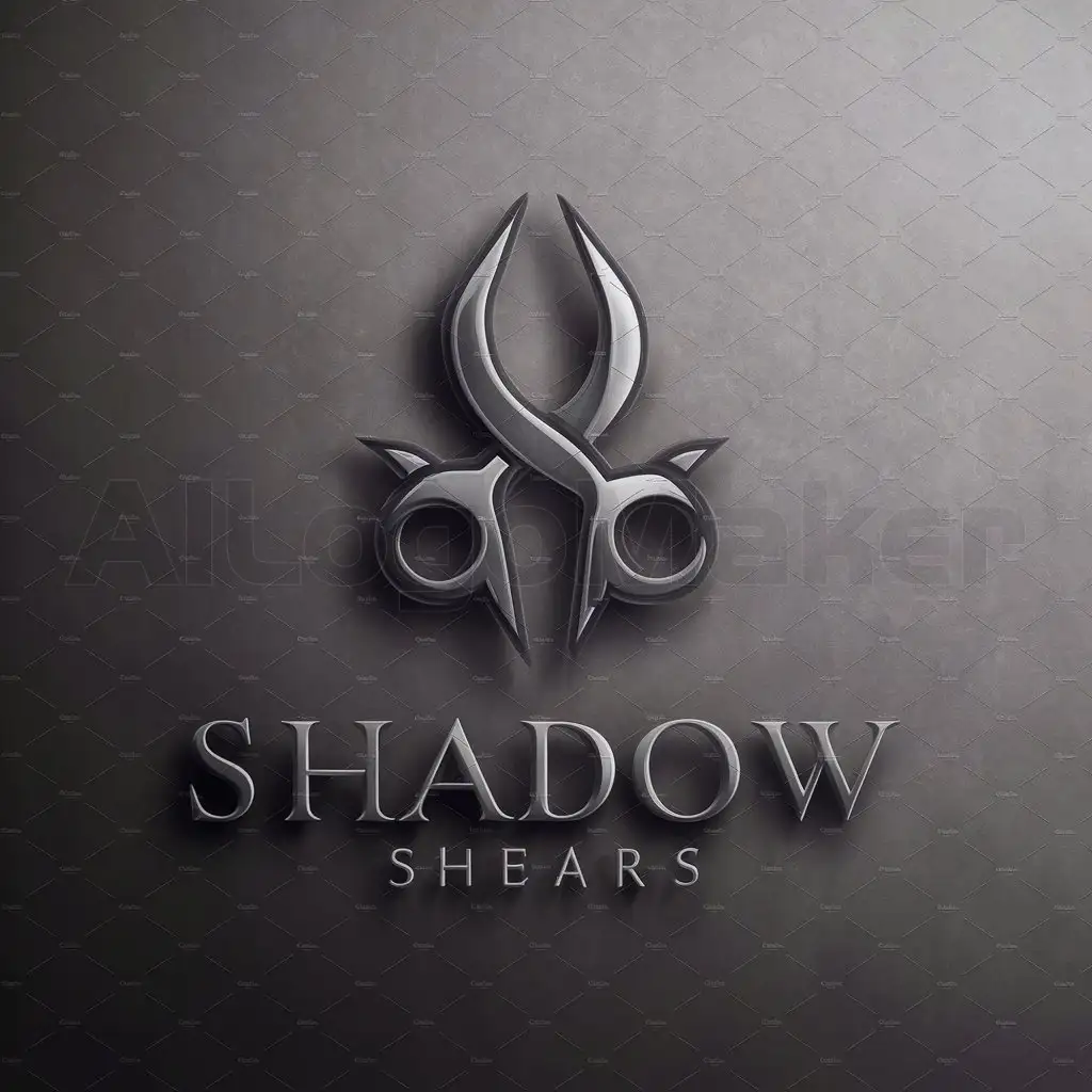 a logo design,with the text "shadow shears", main symbol:mysteriousbackground,Moderate,be used in barbering industry,clear background