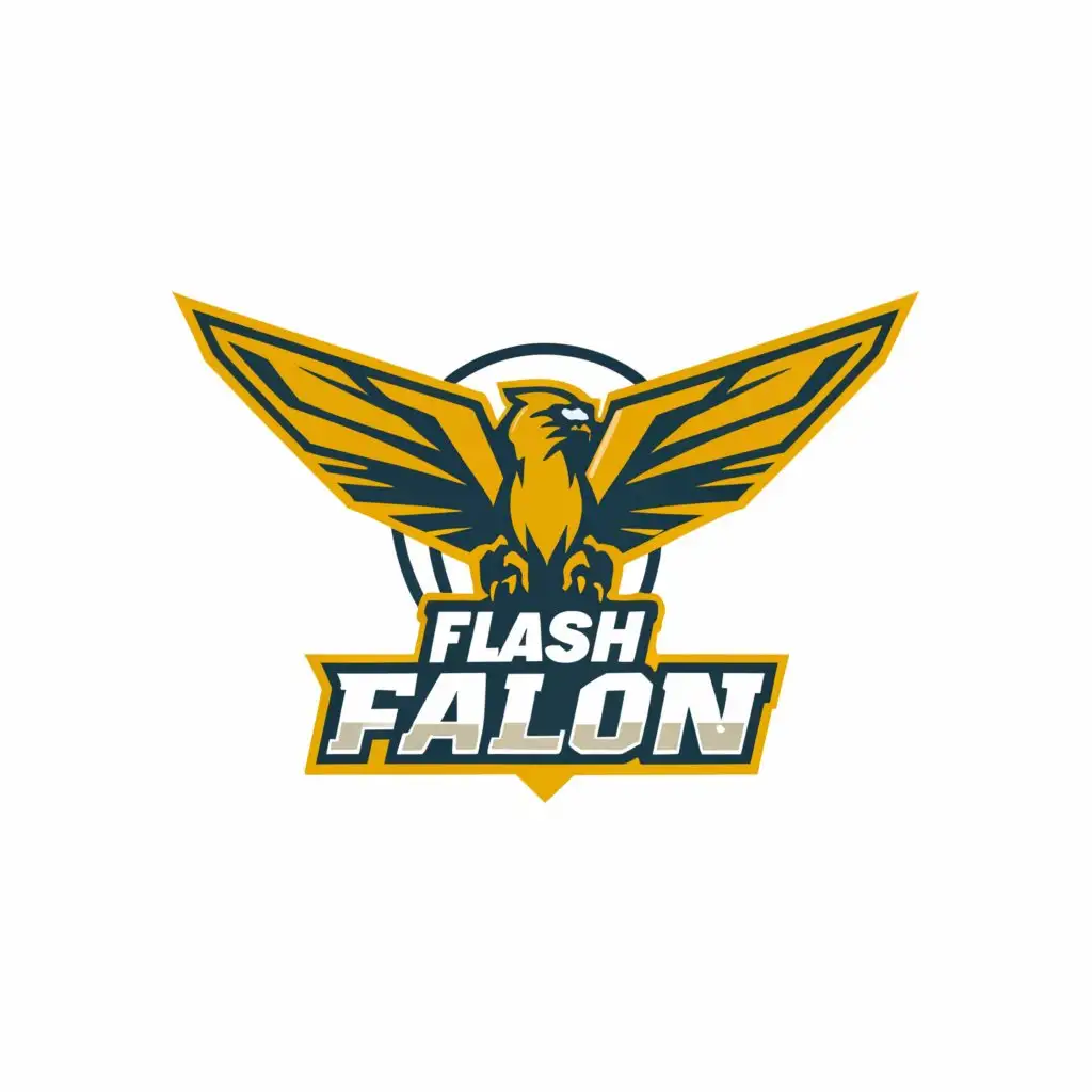 a logo design,with the text "Flash Falcon", main symbol:falcon, cricket stumps,Moderate,be used in cricket industry,clear background