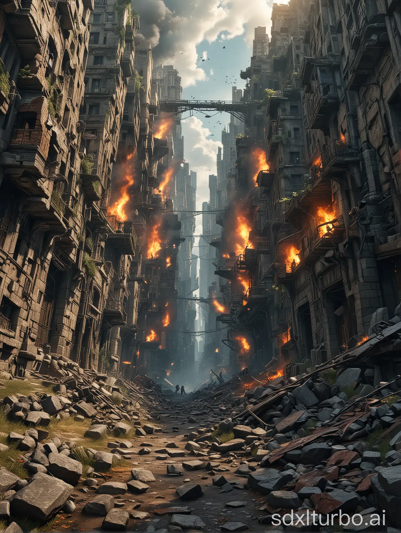 Epic-Battle-in-a-Ruined-Metropolis-Dynamic-FireLike-Action-Landscape
