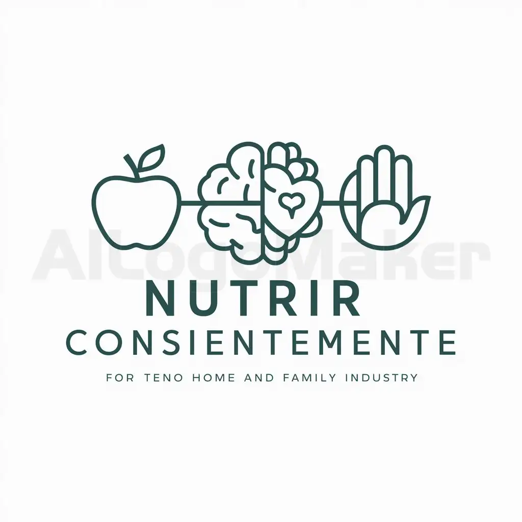 a logo design,with the text "nutrir ConSienteMente", main symbol:nutrir - alimento- mente - cuerpo - emocion- sentir -  nutricion,Moderate,be used in Home Family industry,clear background