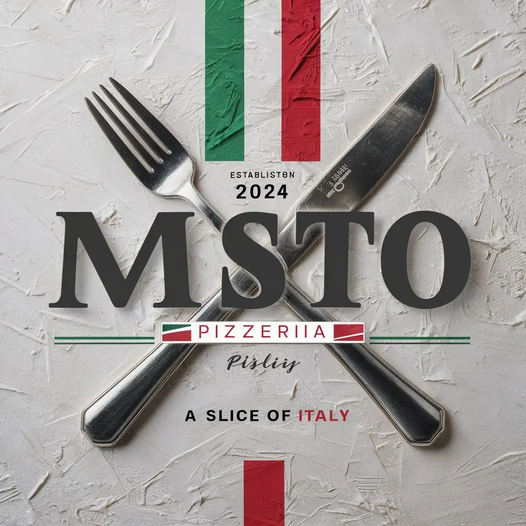 Misto Pizzeria Authentic Italian Typography on Textured Background