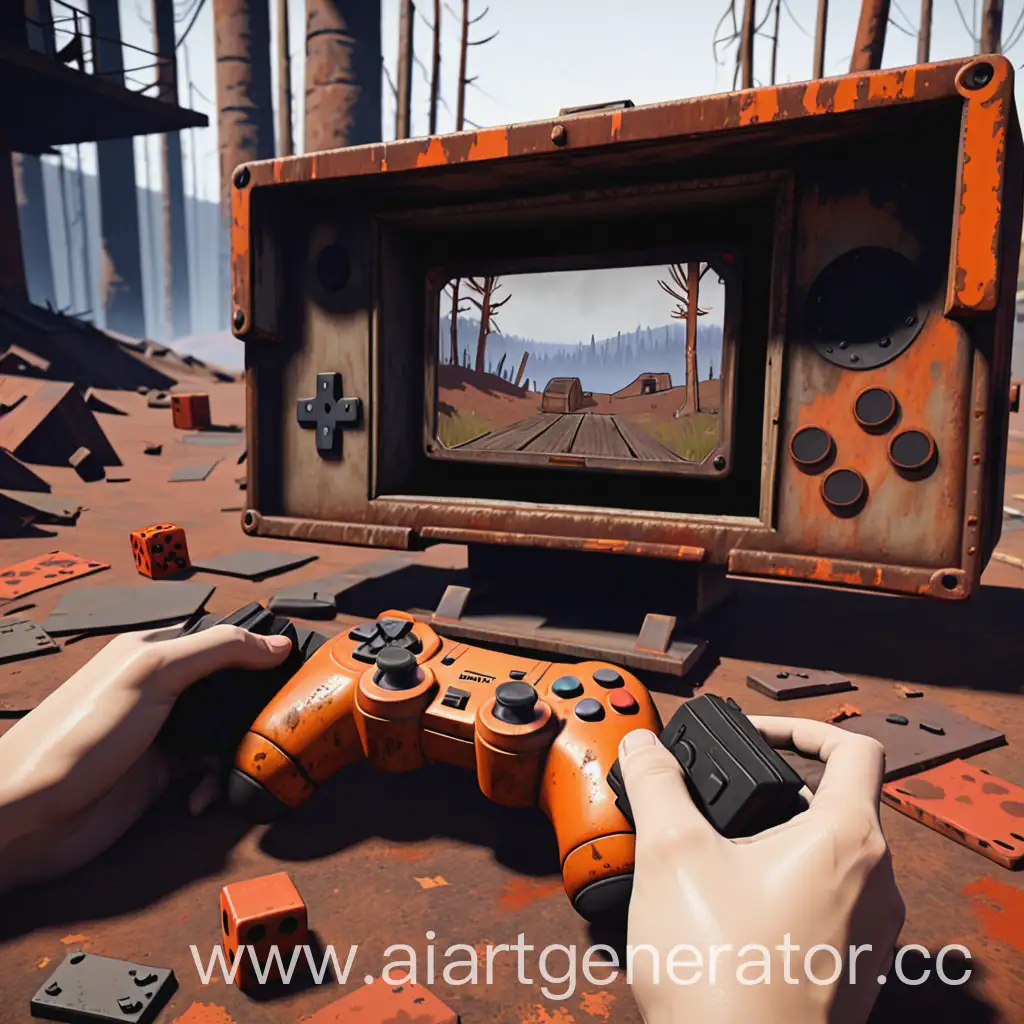 нарисуй мне игровую ситуацию из игры Rust
