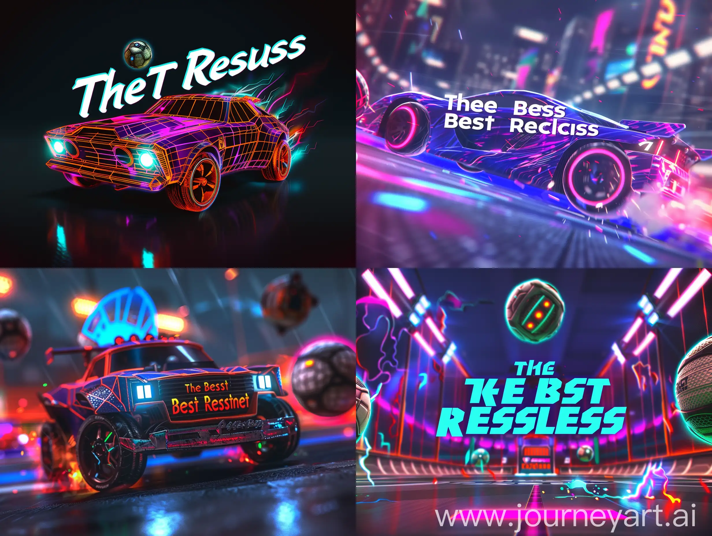 Make a banner for the event on the discord server for the Rocket League game. The event is called: the best replays. Imagine that the banner is made using 3D graphics, using shadows, glow, and the like. Choose the colors at your discretion. Also, do not forget to add the inscription: "the best replays".