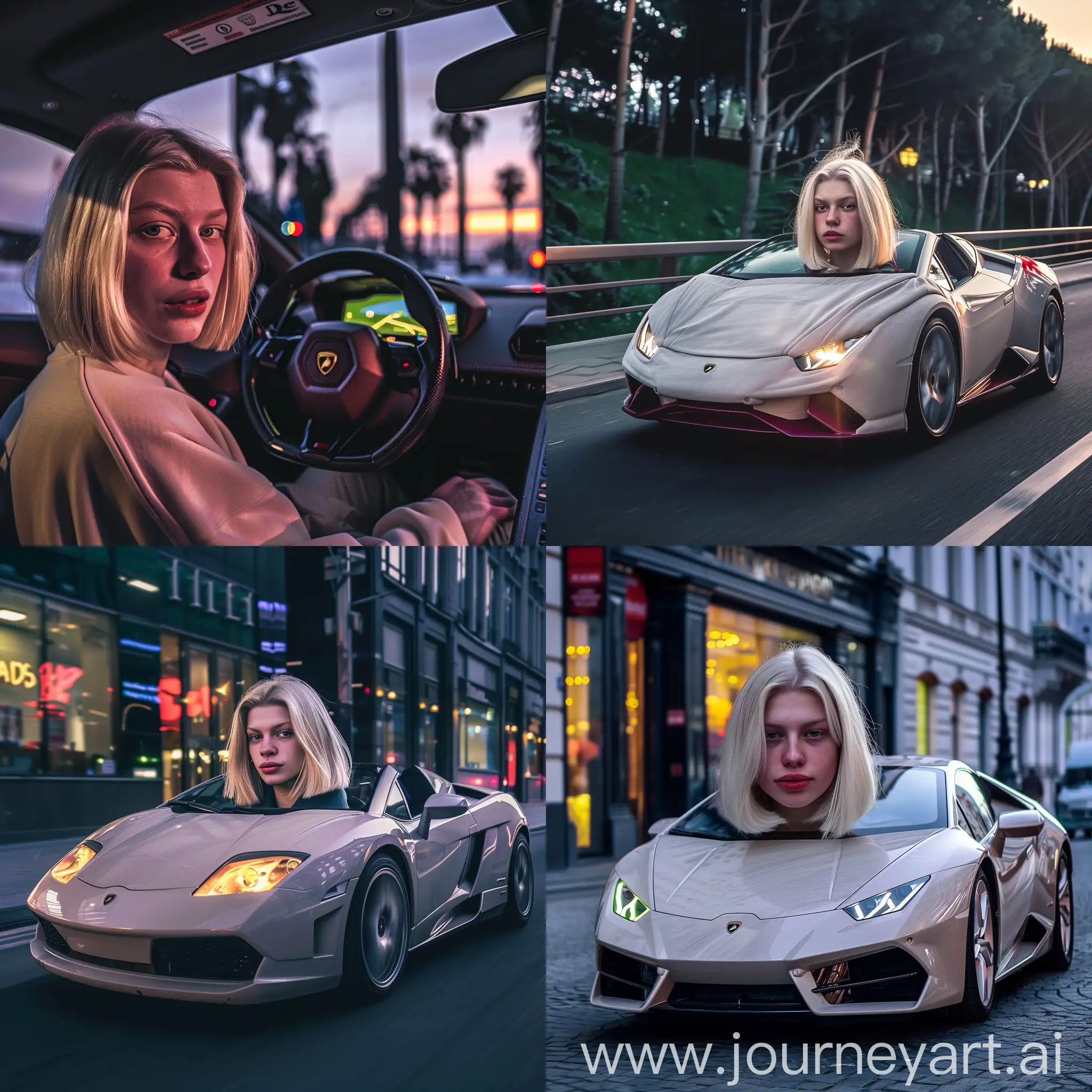 Driving-in-Purple-Lamborghini