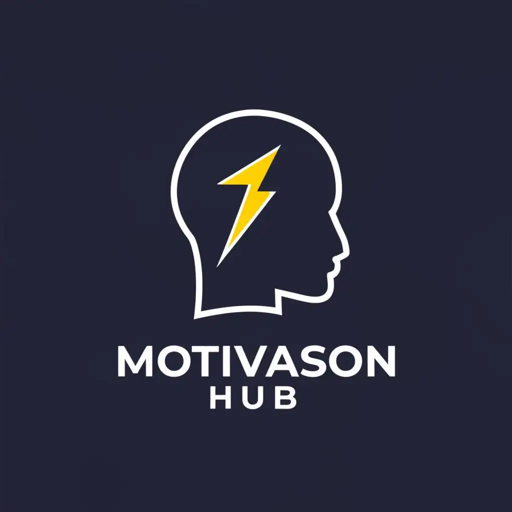 a logo design,with the text "MotivasyonHub", main symbol:mind motivation power,Moderate,be used in Internet industry,clear background