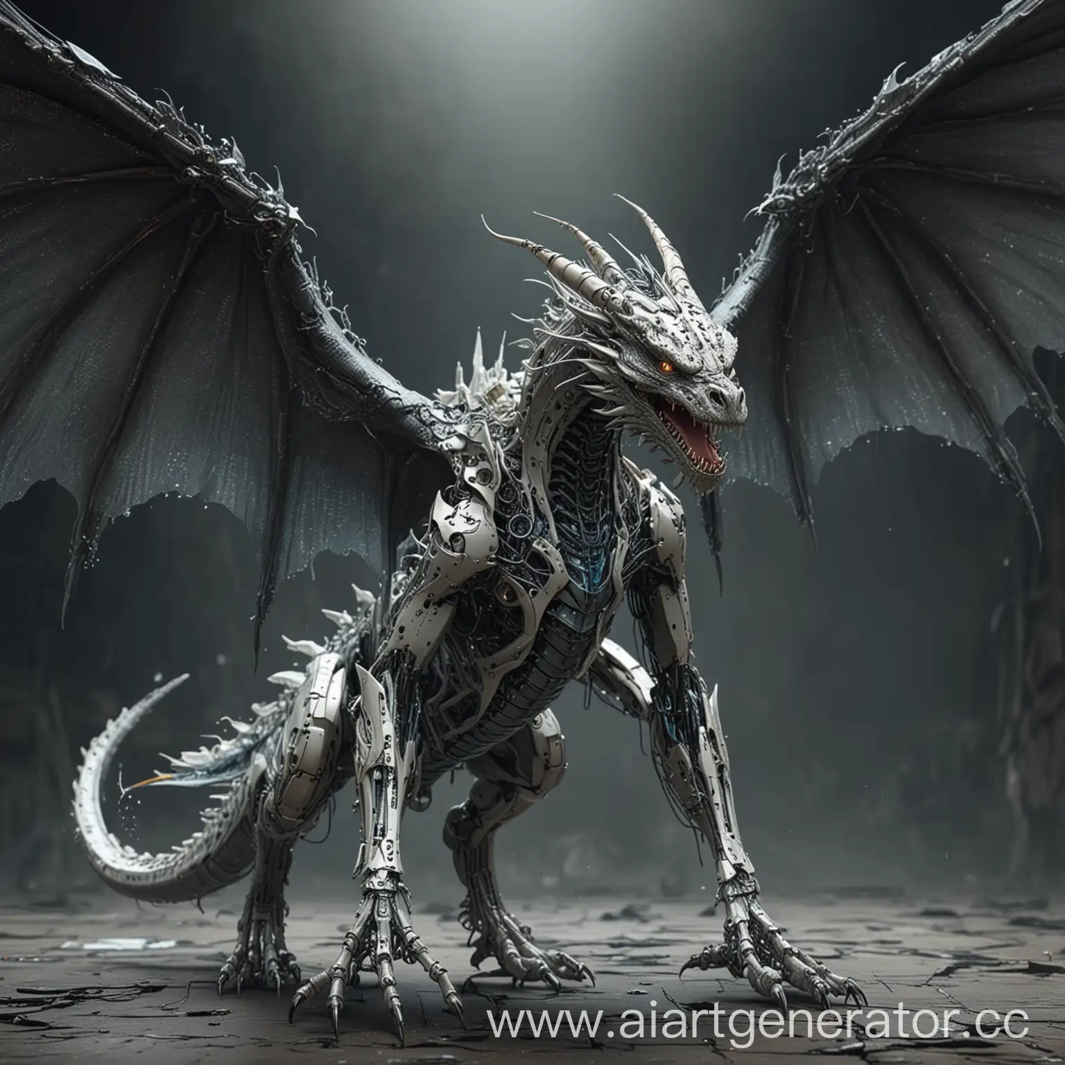 Cybernetic-Neural-Network-Digital-Dragon-Spitting-Digital-Code