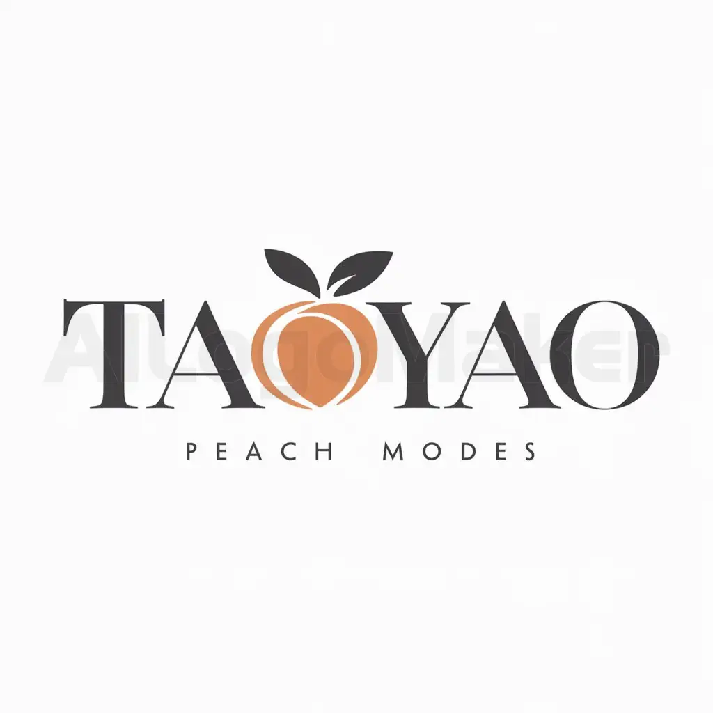 a logo design,with the text "taoyao", main symbol:peach,Moderate,be used in successor industry,clear background