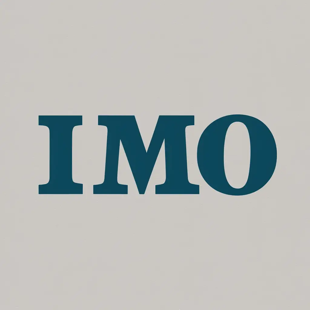 a logo design,with the text "IMO", main symbol:IMO,Moderate,clear background