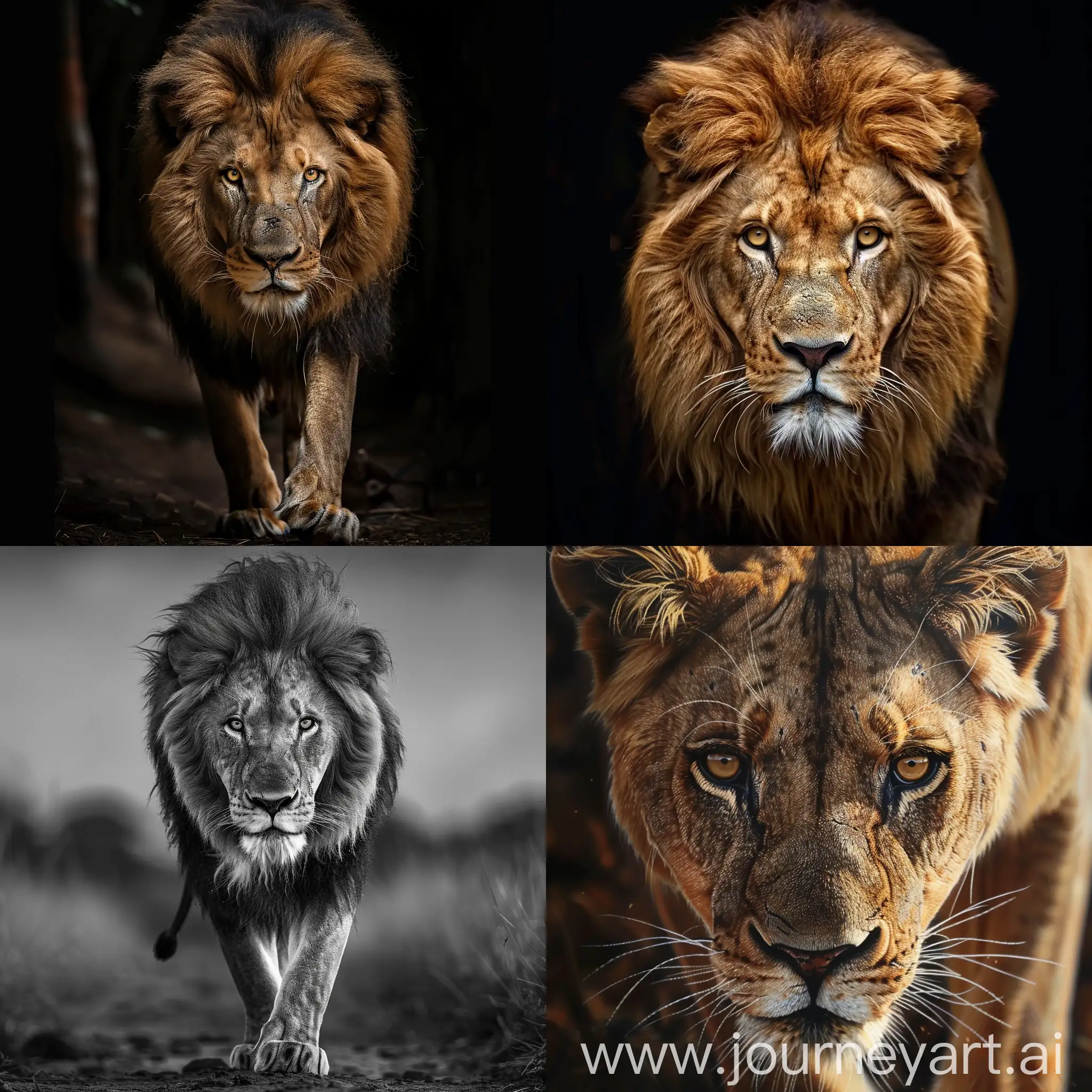 Majestic-Lion-Walking-Up-Close
