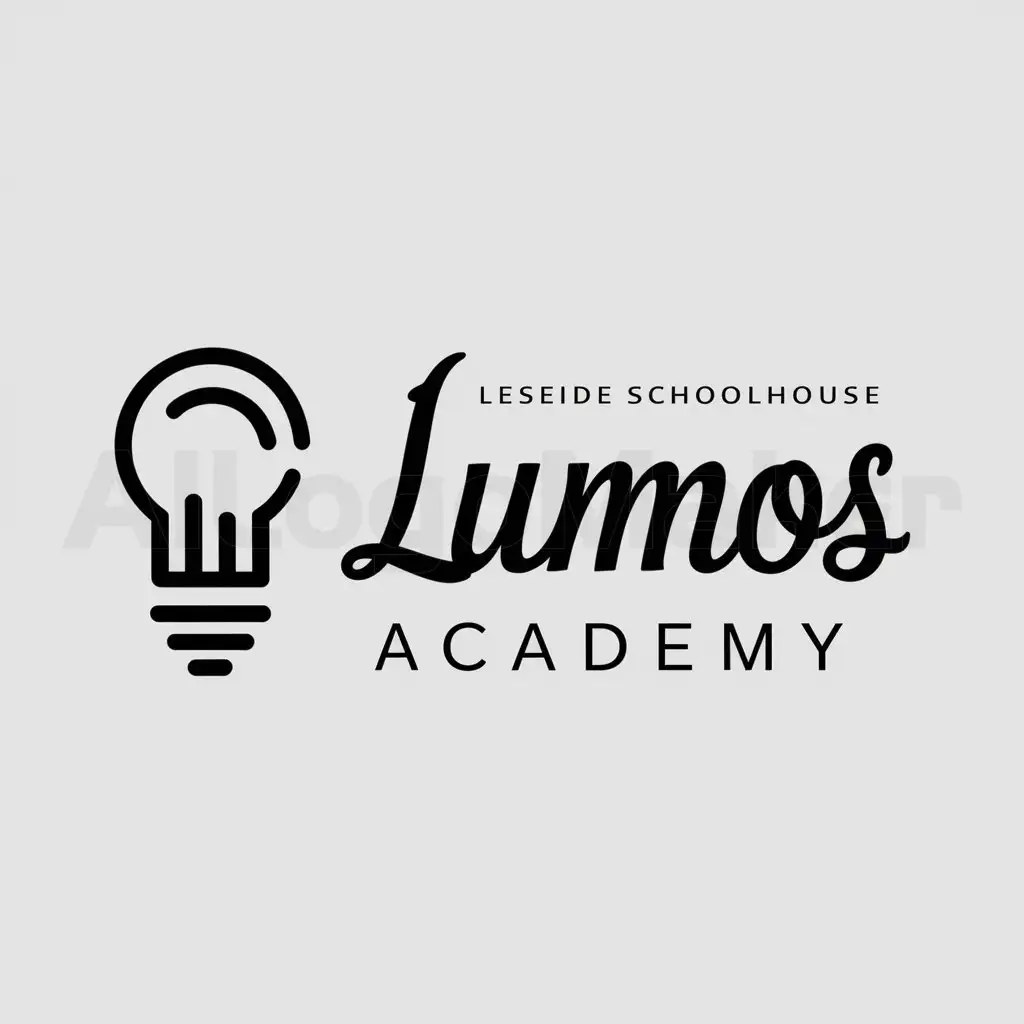 a logo design,with the text "Leseide Schoolhouse Lumos Academy", main symbol:light,Moderate,be used in Education industry,clear background