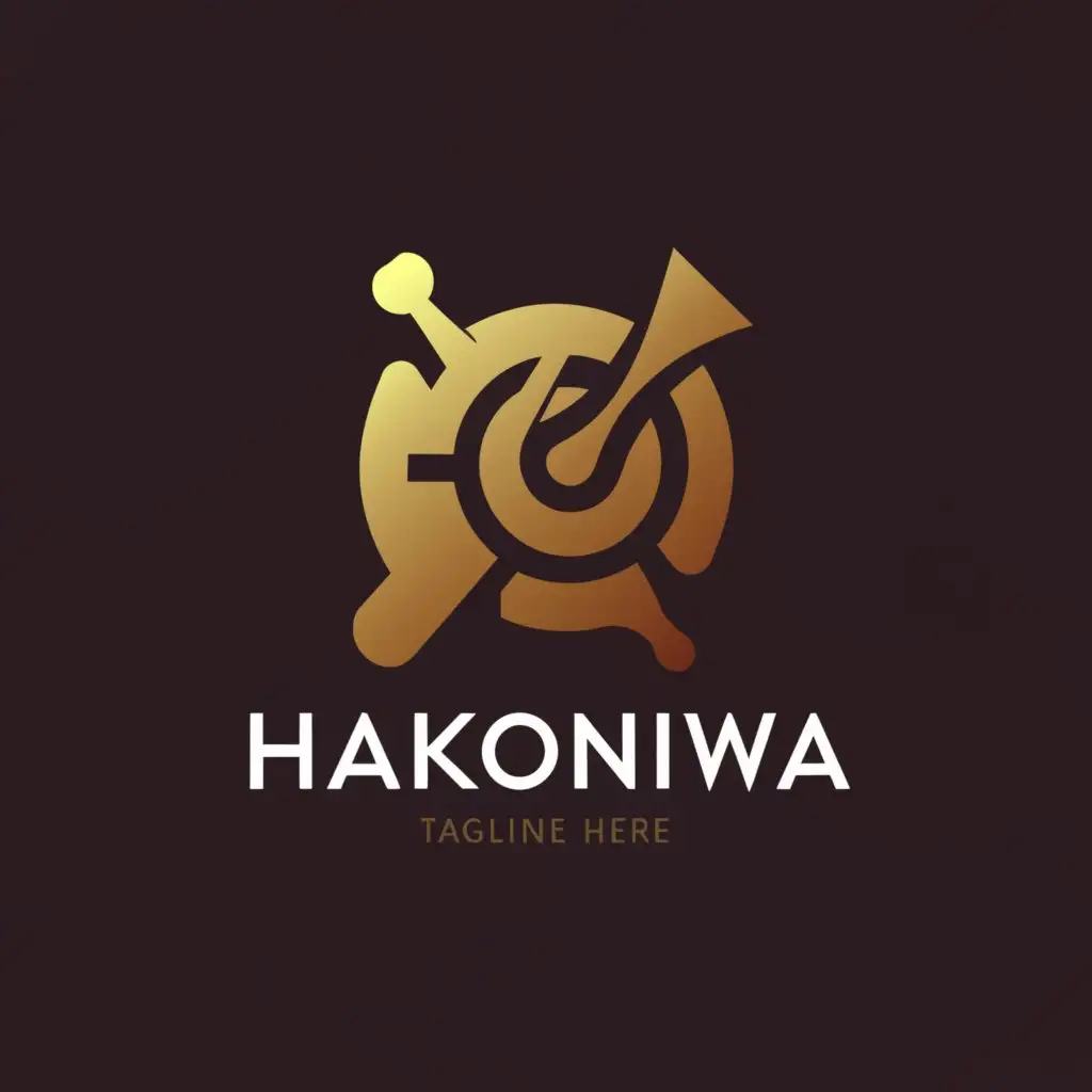 a logo design,with the text "HAKONIWA", main symbol:Board games, champagne,Moderate,be used in Entertainment industry,clear background