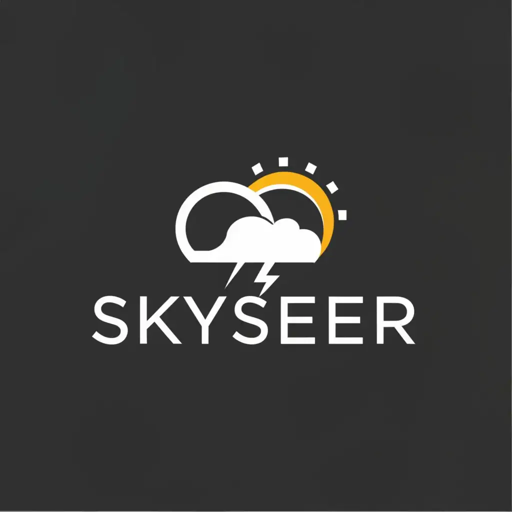 a logo design,with the text "SkySeer", main symbol:Weather,Moderate,be used in Others industry,clear background