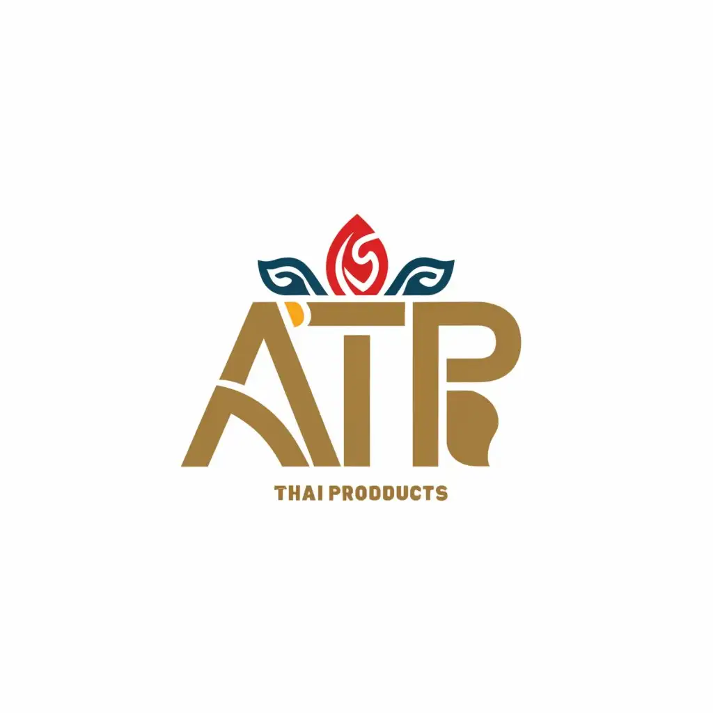 a logo design,with the text 'ATP', main symbol:Thai products,Moderate, be used in Retail industry, clear background

Tagline: Authentic Thai product', 
