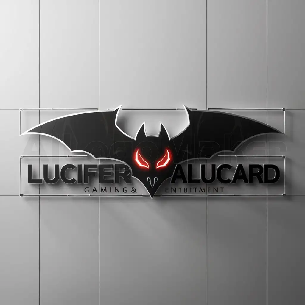 a logo design,with the text "Lucifer Alucard", main symbol:Gaming,Moderate,be used in Entertainment industry,clear background