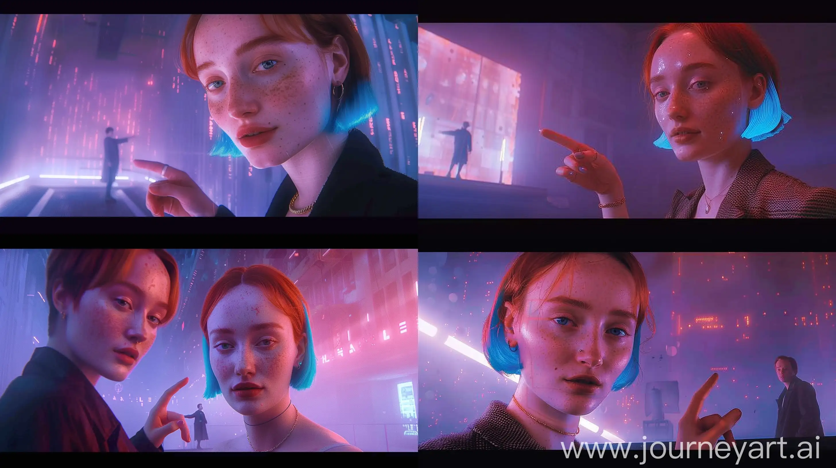 Futuristic-Cyberpunk-Cityscape-with-Holographic-Woman-and-Neon-Blue-Bob-Hair
