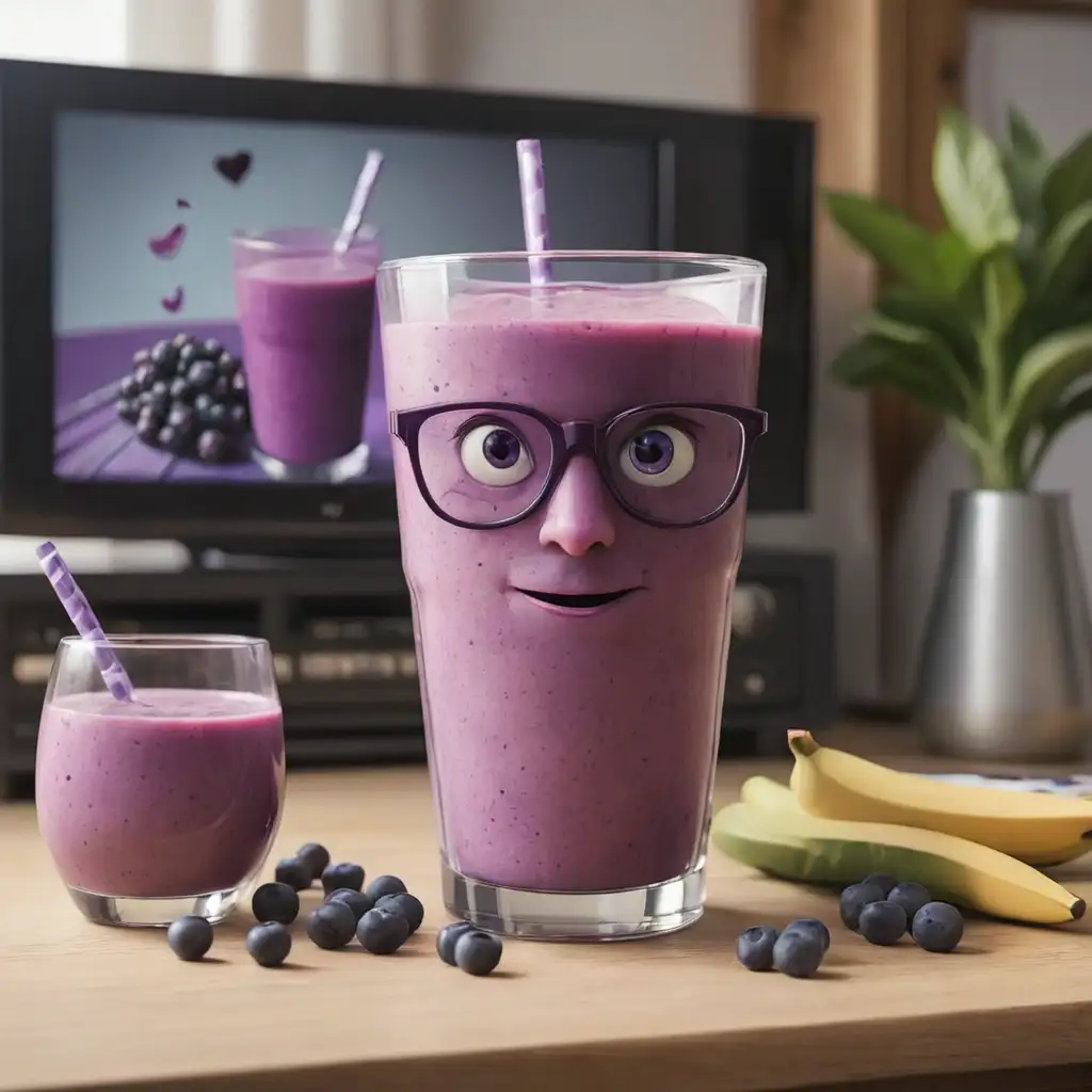 Smart-Purple-Smoothie-with-Glasses-Watching-TV