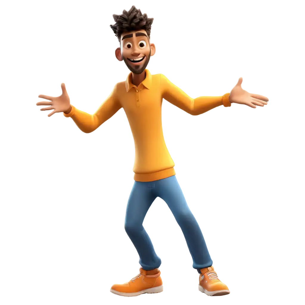 Dynamic-Dancing-Cartoon-Create-a-Vibrant-PNG-Image-of-a-Crazy-Man-in-3D-Animation