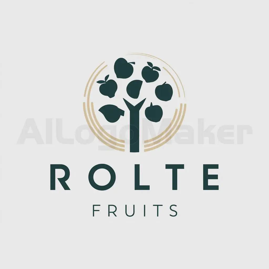a logo design,with the text "rolte fruits", main symbol:agriculture, nature,Moderate,be used in agriculture industry,clear background