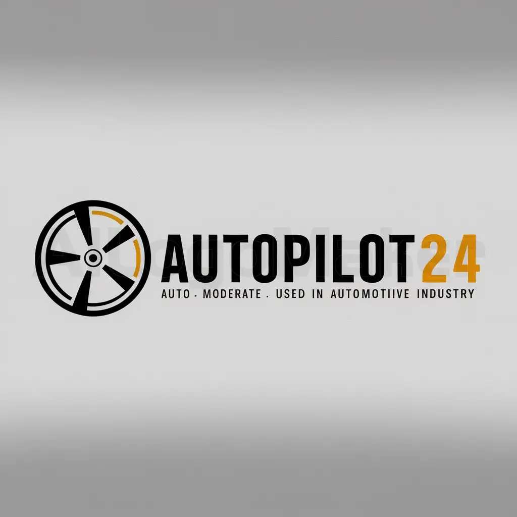 a logo design,with the text "AutoPilot24", main symbol:Auto,Moderate,be used in Automotive industry,clear background