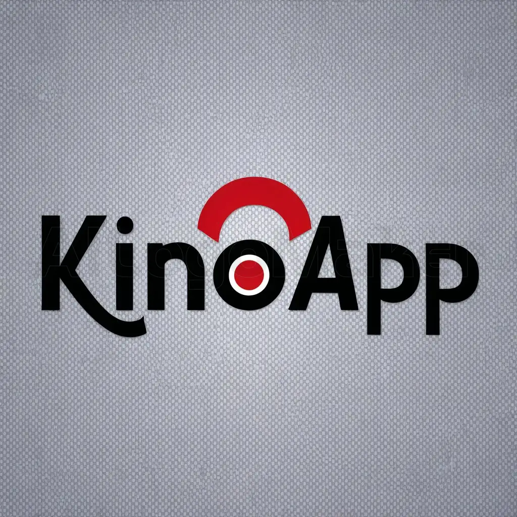 a logo design,with the text "KinoApp", main symbol:movie theatres,Moderate,be used in Entertainment industry,clear background