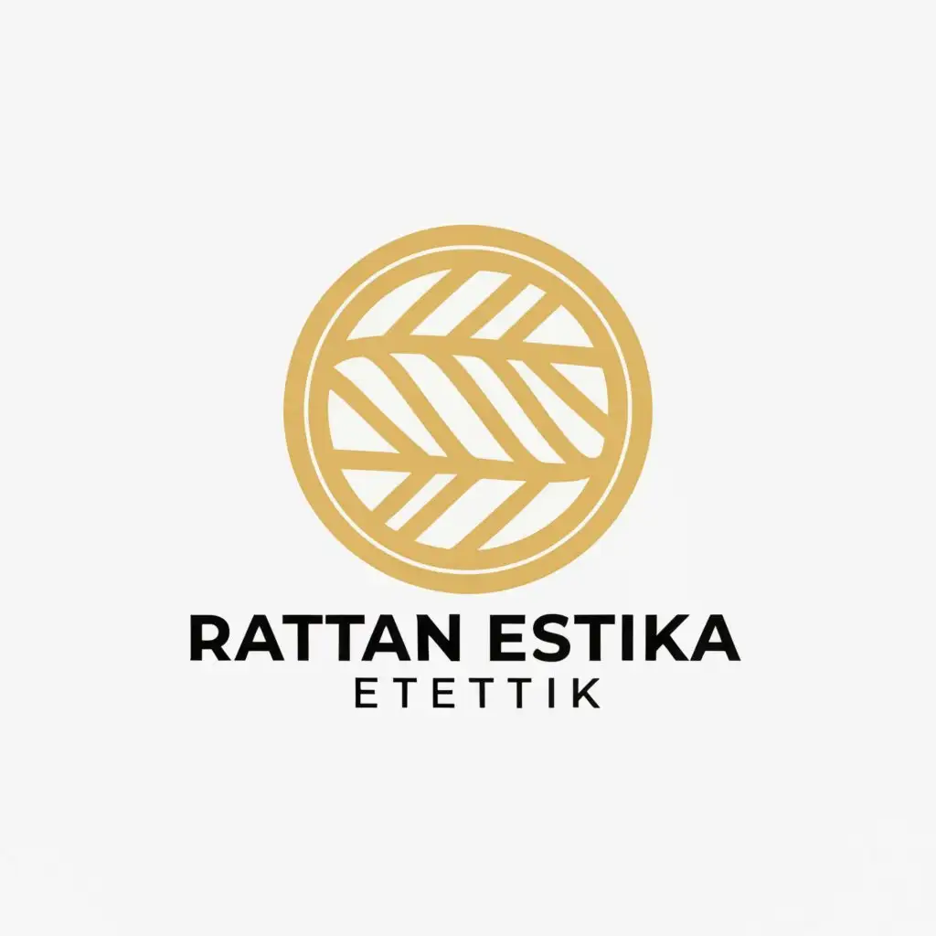a logo design,with the text "Rattan Estetika", main symbol:Rattan,Minimalistic,be used in Entertainment industry,clear background