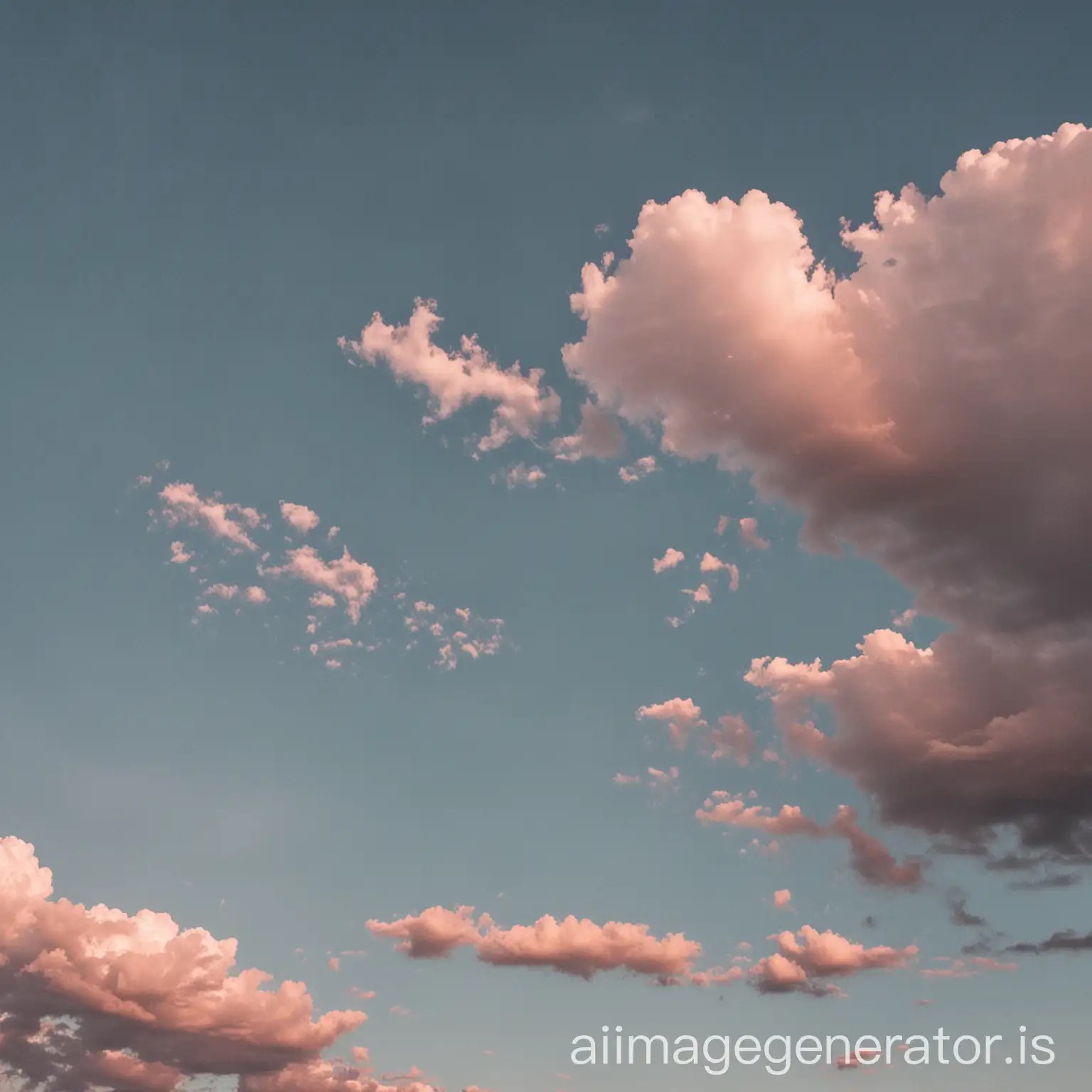 cloudy sky with same color palette and cloud patterns