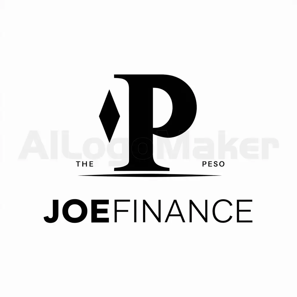 a logo design,with the text "JoeFinance", main symbol:Peso,Moderate,be used in Finance industry,clear background