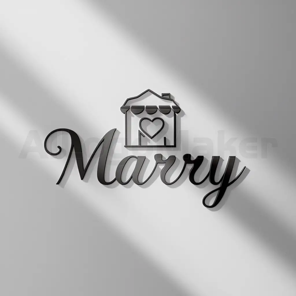 a logo design,with the text "Marry", main symbol:shop,Moderate,be used in Store industry,clear background