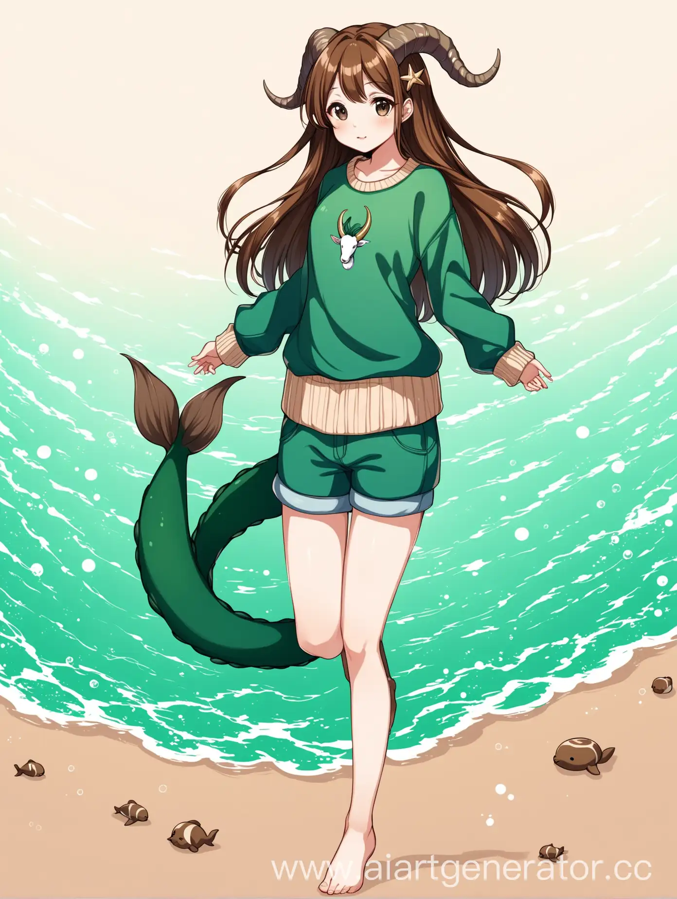 Anime-Drawing-of-a-Capricorn-Girl-with-Dark-Eyes-and-Unique-Tail