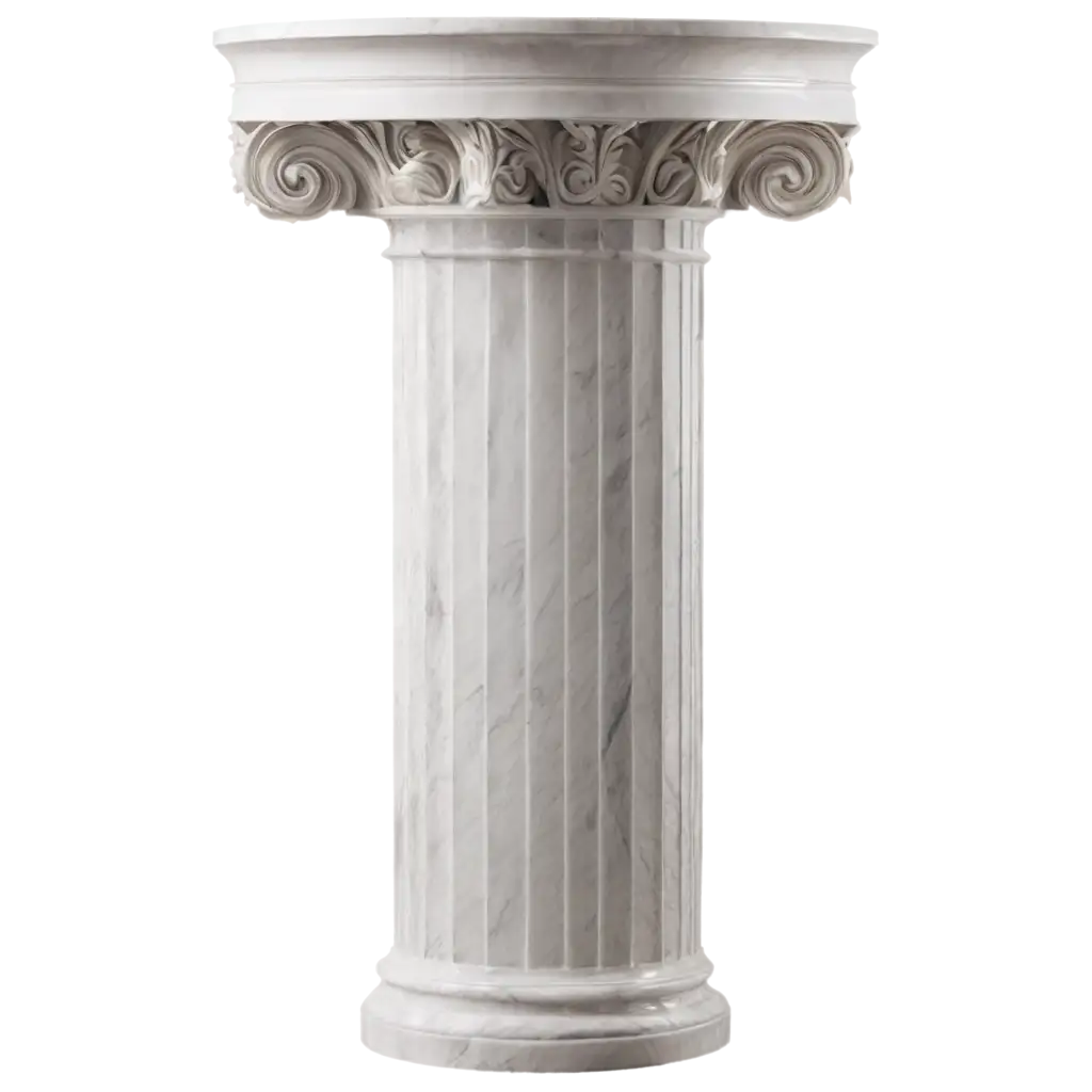 Architectural column space made of marble.