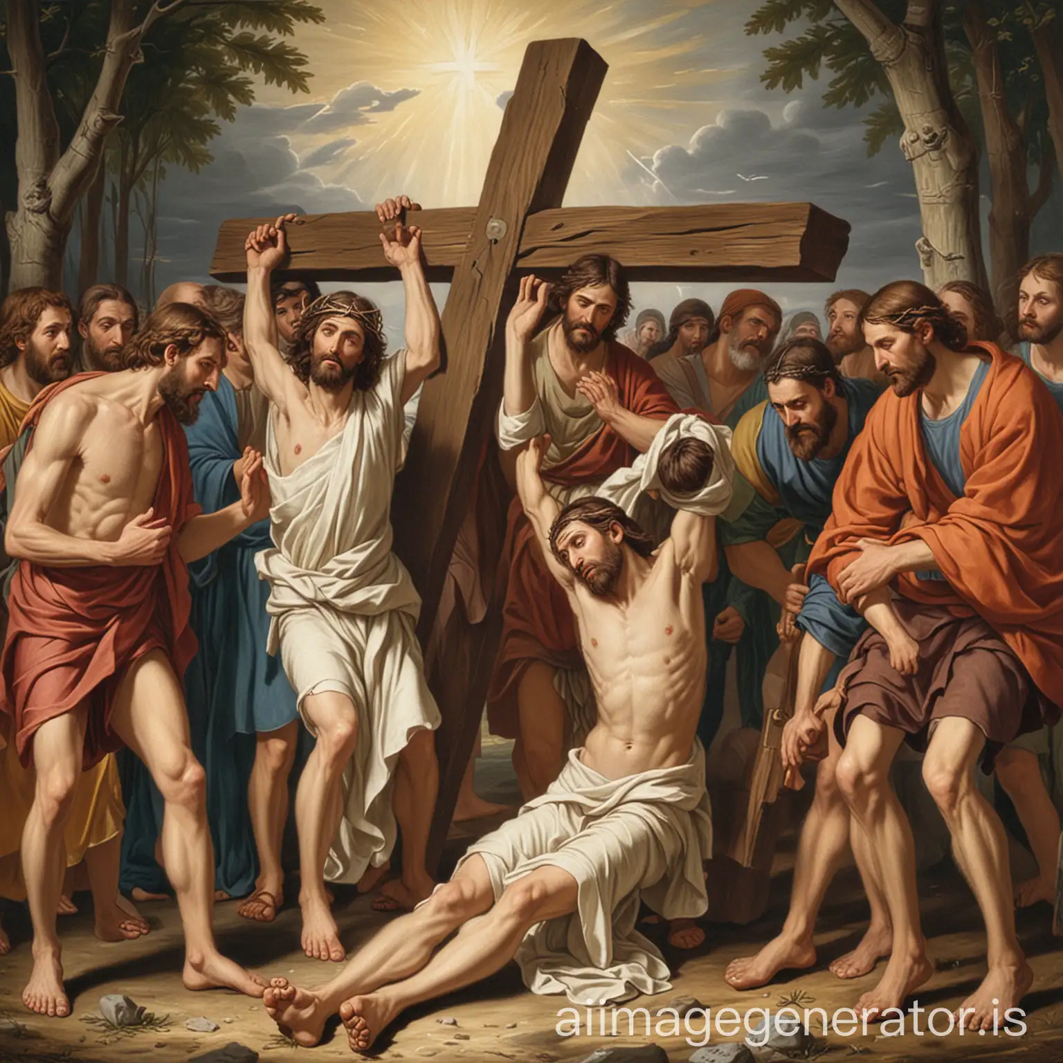 Jesus-Falls-Second-Time-Seventh-Station-of-the-Cross-Artwork