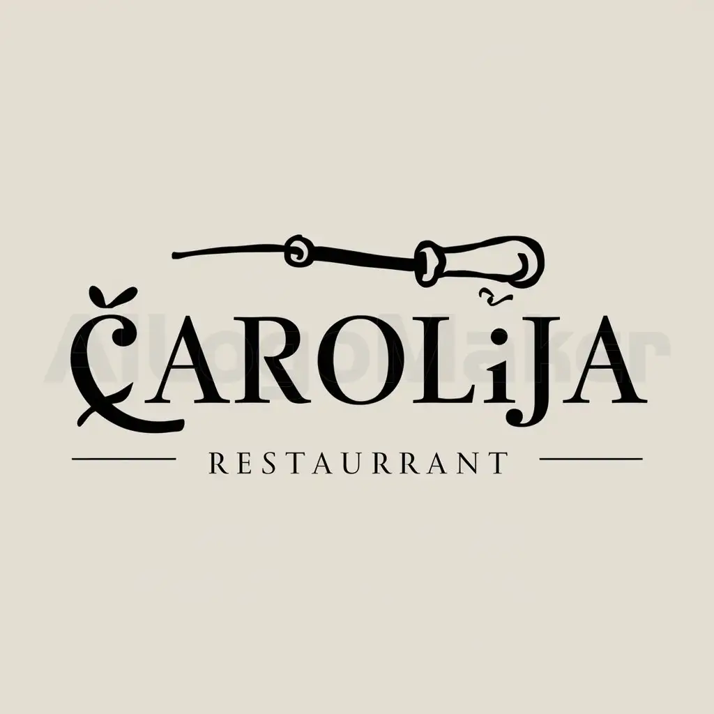 a logo design,with the text "Čarolija", main symbol:Magic,Moderate,be used in Restaurant industry,clear background