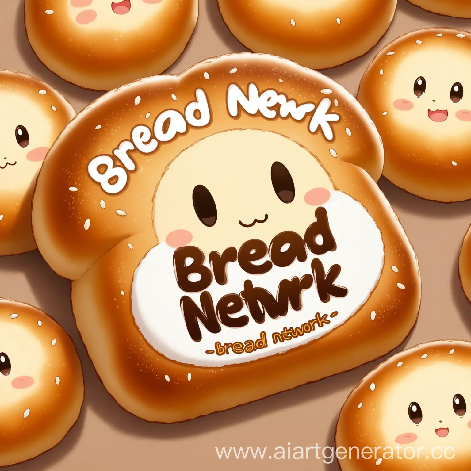 Cute-Anime-Bread-Mascot-with-Bread-Network-Inscription