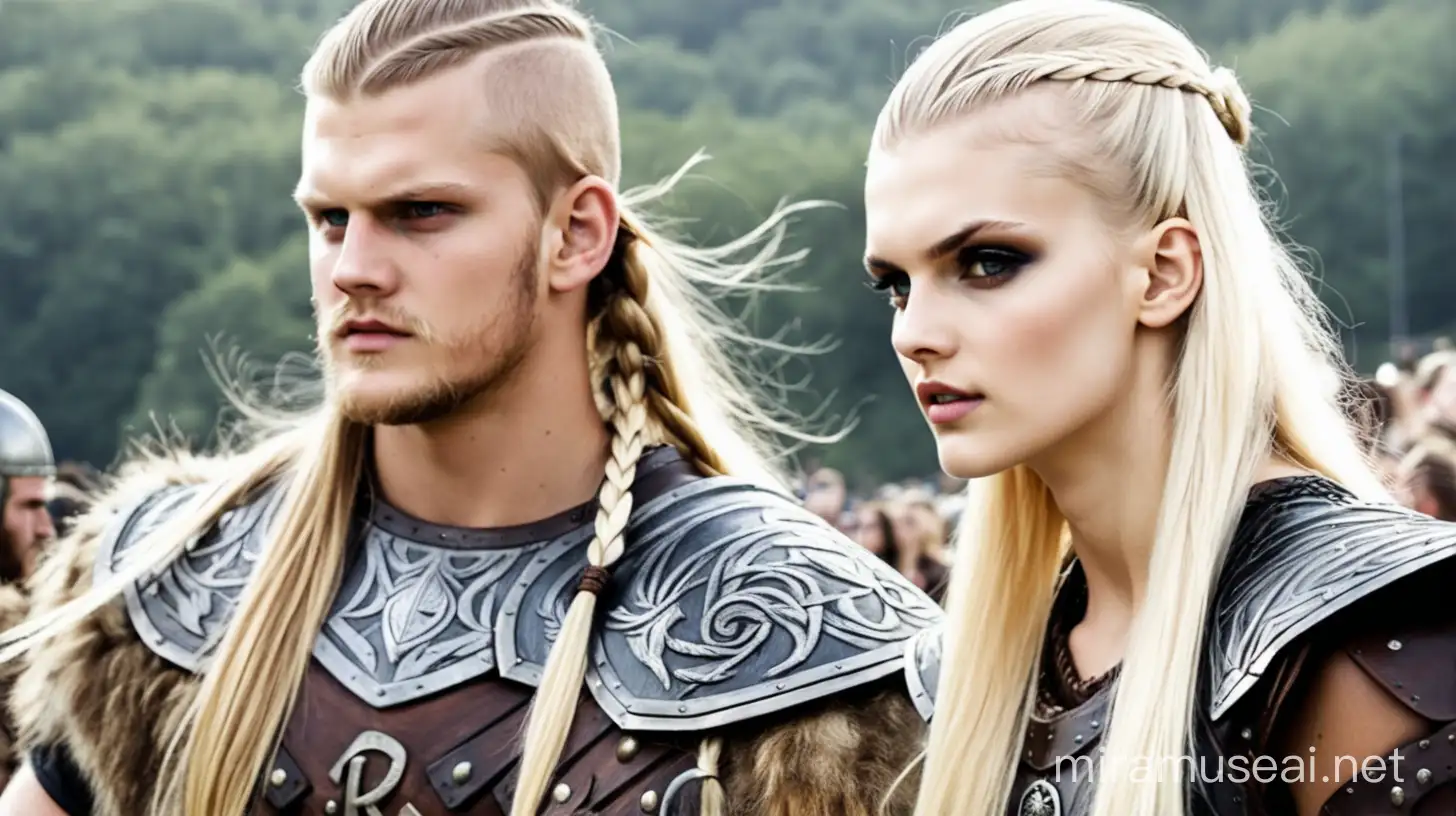 Viking Brothers Andrej Pejic and Alexander Ludwig in Epic Norse Portraits