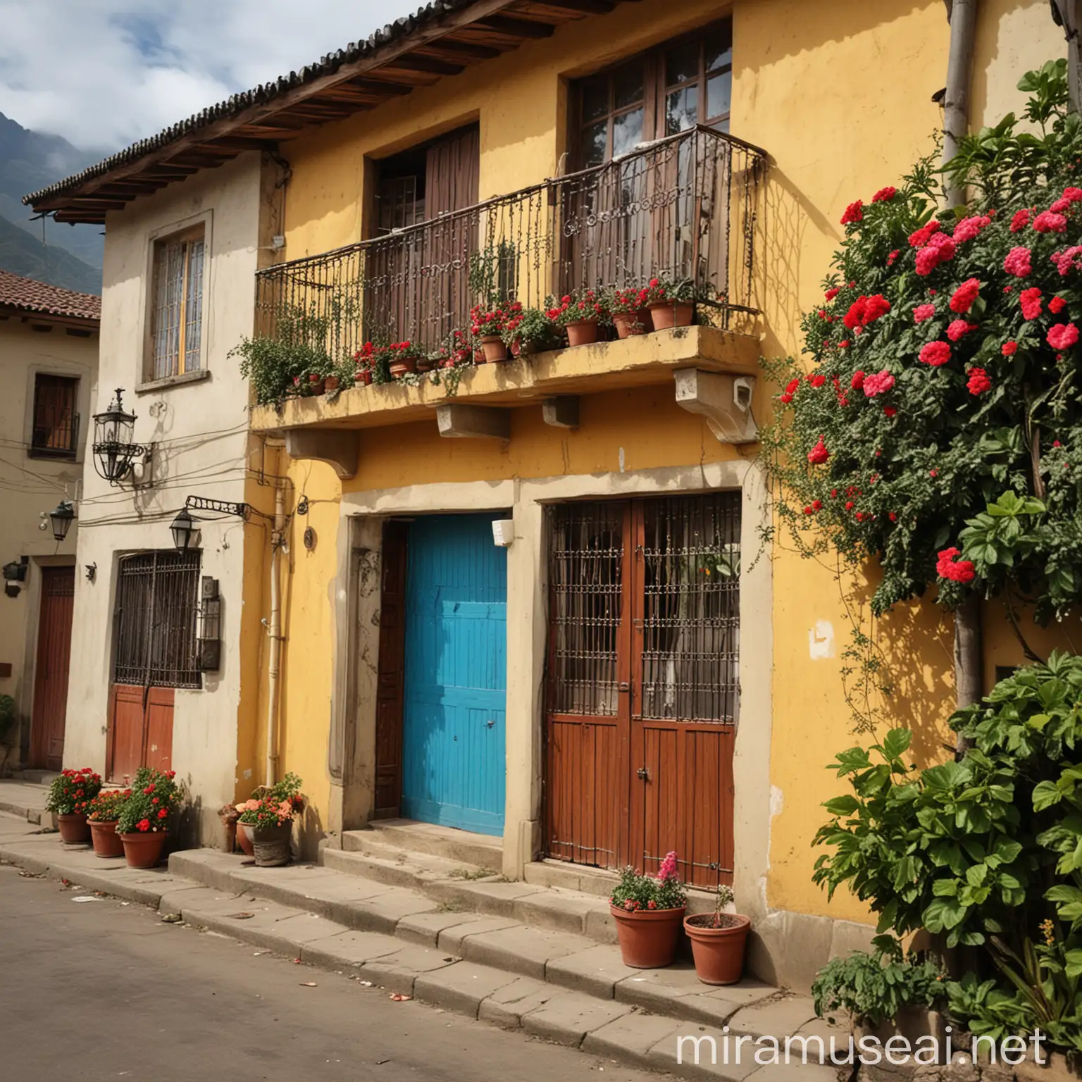 Quiero una casa de clase social pobre peruana, pero pintoresca.